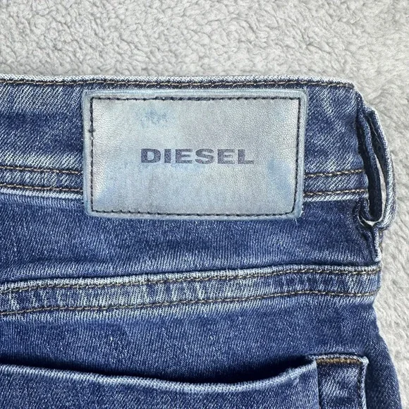 Diesel Jeans Mens 33x34 Zatiny Distressed Regular Bootcut C84ZX Button Fly Blue - Picture 6 of 16